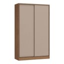 Ver imagem 3 de Guarda Roupa Modulado 2 Portas de Correr 2 Gavetas Requinte 100% MDF Marrom/Macadâmia/Branco Line