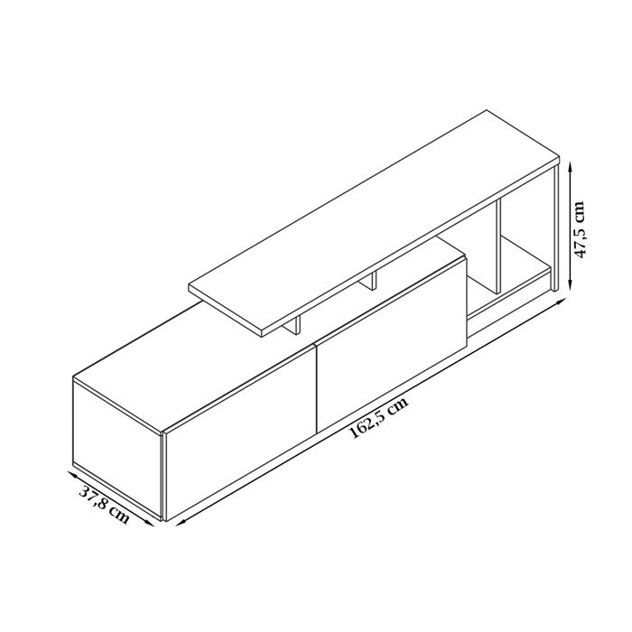 Rack Bancada para Tv 50 Pol 2 Portas B91 Montana Branco Novam - 4