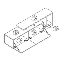 Rack Bancada para Tv 50 Pol 2 Portas B91 Montana Branco Novam - 5