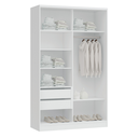 Ver imagem 3 de Guarda Roupa Modulado 2 Portas de Correr 2 Gavetas Requinte 100% MDF Branco/Line