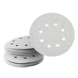 Kit 10 Disco Lixa Pluma Orbital 125mm 5" 8 Furos Grão 80 - 1