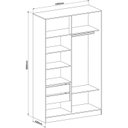 Ver imagem 3 de Guarda Roupa Modulado 2 Portas de Correr 2 Gavetas Requinte 100% MDF