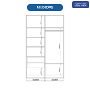 Ver imagem 5 de Guarda Roupa Modulado 2 Portas de Correr 2 Gavetas Requinte 100% MDF Duna