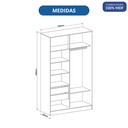 Ver imagem 4 de Guarda Roupa Modulado 2 Portas de Correr 2 Gavetas Requinte 100% MDF Duna