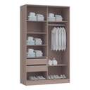 Ver imagem 4 de Guarda Roupa Modulado 2 Portas de Correr 2 Gavetas Requinte 100% MDF Cinza/Duna Line