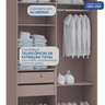 Guarda Roupa Modulado 2 Portas de Correr 2 Gavetas Requinte 100% MDF - 8