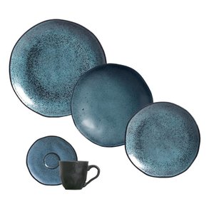 Aparelho de Jantar 20 Peças Orgânico Petroleum