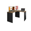 Ver imagem 2 de Mesa para Escritório em L Gávea 127cm Espresso Móveis Preto Black E Freijó