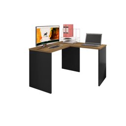 Mesa para Escritório em L Gávea 127cm Espresso Móveis Preto Black E Freijó - 2