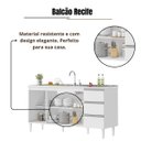 Ver imagem 5 de Balcão Salvador 1,60 Mt 3 Gavetas 3 Portas 100% MDF Branco