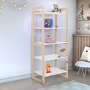 Ver imagem 1 de Estante Infantil Alta para Livros e Brinquedos Diversos 64x150cm Colorê Branco