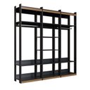 Ver imagem 2 de Guarda Roupa Aberto Closet 2 Modulos Cabideiro 1 Modulo Prateleira Wood 