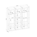 Ver imagem 3 de Guarda Roupa Aberto Closet 2 Modulos Cabideiro 1 Modulo Prateleira Wood 