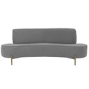 Ver imagem 5 de Sofá Orgânico 02 Lugares 150cm Argos Pés Ouro Fosco Linho Cinza - Nexta Casa