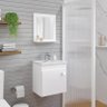 Gabinete de Banheiro com Cuba e Espelheira Iris 45cm Branco - Mgm - 2