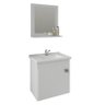 Gabinete de Banheiro com Cuba e Espelheira Iris 45cm Branco - Mgm - 1