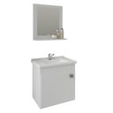 Ver imagem 1 de Gabinete de Banheiro com Cuba e Espelheira Iris 45cm Branco - Mgm