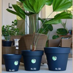 Vaso Autoirrigável Bari com Rodas 50 (54l) Preto Okla - 5
