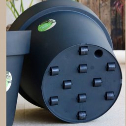 Vaso Autoirrigável Bari com Rodas 50 (54l) Preto Okla - 2