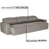 Sofá Herval Reclin, 5 Lugares Reclinável e Retrátil, Camurça Animale Cinza - 4