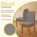 Ver imagem 2 de Kit 10 Cadeiras Blend Pés Madeira Maciça Conjunto Sala de Jantar Sofisticado Premium - Cinza Escuro