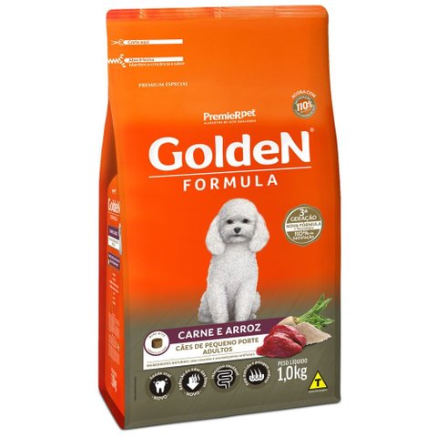 Ração Golden Formula Cães Adulto Carne/arroz Raças Pequenas 1kg Fórmula
