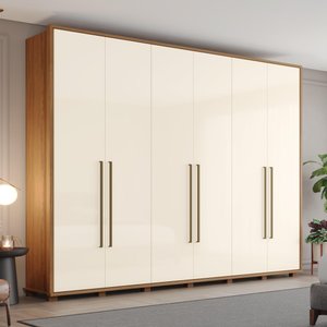 Guarda-roupa Atalaia 06 Pts. Nature/off White - Henn