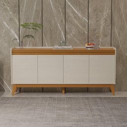Buffet Aparador Ripado 4 Portas com Pés de Mdf Astúrias 180cm - 4