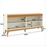 Buffet Aparador Ripado 4 Portas com Pés de Mdf Astúrias 180cm - 2