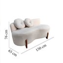 Ver mais imagens de Namoradeira Sofá Feijão Lounge Orgânica Bouclé Bege