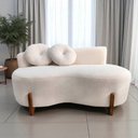 Ver imagem 1 de Namoradeira Sofá Feijão Lounge Orgânica Bouclé Bege
