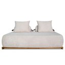 Ver imagem 1 de Sofá 2 Lugares 160cm Ilha Base Madeira Viero S06 Bouclê Bege - Mpozenato