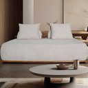 Ver imagem 2 de Sofá 2 Lugares 160cm Ilha Base Madeira Viero S06 Bouclê Bege - Mpozenato