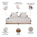 Ver imagem 3 de Sofá 2 Lugares 160cm Ilha Base Madeira Viero S06 Bouclê Bege - Mpozenato