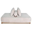 Ver imagem 5 de Sofá 2 Lugares 160cm Ilha Base Madeira Viero S06 Bouclê Bege - Mpozenato