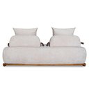 Ver imagem 7 de Sofá 2 Lugares 160cm Ilha Base Madeira Viero S06 Bouclê Bege - Mpozenato