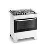 Fogão 5 Bocas Branco com Mesa Inox Atlas Mônaco Top Bivolt - 1