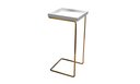 Ver imagem 1 de Mesa Lateral de Apoio para Sala Sofá Anny - Dourada e Branca