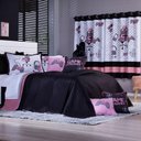 Ver imagem 5 de Kit Cobre Leito Colcha Casal Padrão Game Streamer Rosê Dupla Face com Almofadas Estampadas 07 Peç