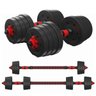 Halter Ajustavel Anilha 30kg Musculaçao Academia Dumbell Barra Treino Fit Exercicio Fisico - 1