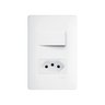 Interruptor Simples e Tomada 2p+t 10a Fame Habitat com Placa 4x2 Branco - 1