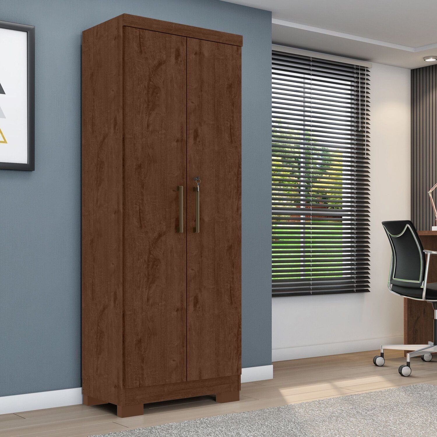 Armário Multiuso Max Plus 2 Portas Marrom/Jacaranda | MadeiraMadeira