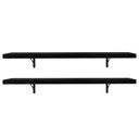 Ver imagem 6 de Kit 2 Prateleiras Suspensas para Cozinha Madesa 80 Cm com Mão Francesa - Preto