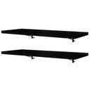 Ver imagem 7 de Kit 2 Prateleiras Suspensas para Cozinha Madesa 80 Cm com Mão Francesa - Preto