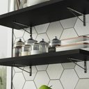 Ver imagem 4 de Kit 2 Prateleiras Suspensas para Cozinha Madesa 80 Cm com Mão Francesa - Preto