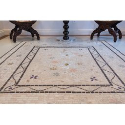 Piso Mosaico Doppio Festone Fiori Hall De Entrada - 100 cm - 3