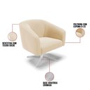 Ver imagem 5 de Cadeira Sala de Jantar Giratória Base Cromada Stella Suede D03 - D'Rossi Cor Bege