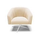 Ver imagem 3 de Cadeira Sala de Jantar Giratória Base Cromada Stella Suede D03 - D'Rossi Cor Bege