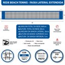 Ver imagem 3 de Rede Beach Tennis com banda lateral Zaka Azul 8,60m x 0,80m