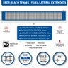 Rede Beach Tennis com banda lateral Zaka Azul 8,60m x 0,80m - 3
